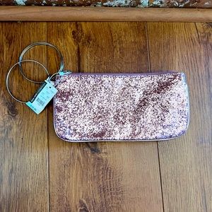 New York and Co Pink sparkle wristlet